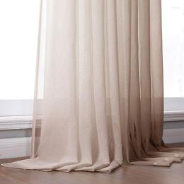 Curtain Solid Colour Tulle Sheer Window Curtains For The Living Room Bedroom Modern Chiffon Kitchen Finished Treatment