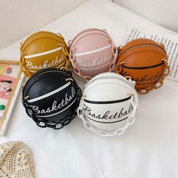 Jewelry Pouches 1Pc Fashion Crossbody Chain Hand Bags Ball Purses For Teenager Women Shoulder Bag Personality Female Leather Pink Basketball