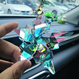 Interior Decorations Fashion Crystal Car Ornaments Cute Rearview Mirror Hanging Decoration Beauty Accessories For Girls Gift