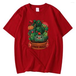 Camisetas masculinas de tshirts de manga curta Camiseta de manga curta cactos de planta cactos de cactos engraçados Camiseta casual e confortável