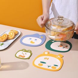 Table Mats Cartoon Heat Insulation Household Decorations High Temperature Resistant PVC Pot Cute Tea Coasters