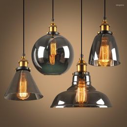 Pendant Lamps Nordic Vintage Lights Industrial Glass Hanglamp For Dining Room Bar Decor Retro Luminaire Suspension Kitchen Fixtures