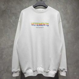 Men's Hoodies Sweatshirts VTM Wittman 2021 New Rainbow Letter Men's and Women's Loose Crew Neck Sweater T221012