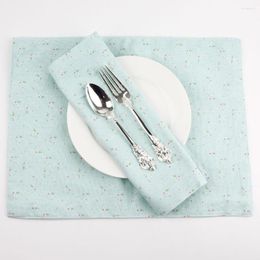 Table Napkin 30x40cm Korean Placemats Fashion Cotton Linen Placemat Heat Insulation Mat Dining Fabric Napkins 4 Colours