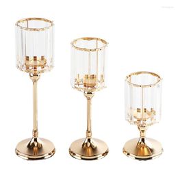 Candle Holders Crystal Glass Holder Candlestick Decor Ornament Home Living Room Arrival