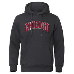 Men's Hoodies Sweatshirts Chicago Basketball Uniform Printed Mens Hoody Fashion Pullover Sweatshirt Casual Pocket Warm Hoodies Loose Oversized Man Clothes