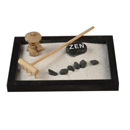 Elaborately Statue Buddha Zen Garden Sand Meditation Peaceful Relax Decor Set Spiritual Kit Decoration Y200106