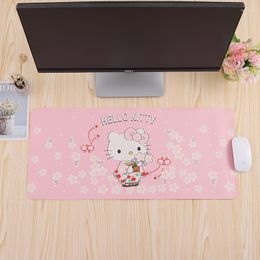 Table Mats 67x32cm Breathable Absorbent Kitty PU Mouse Pad Gamer Desk Modern Felt Office Mat Computer Keyboard Mousepad