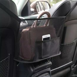 Car Organizer Capacity Seat Net Pocket Handbag Purse Holder Bag Storage Pet Barrier Dog Pouch Between Back Seats