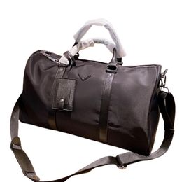 Men Fashion Duffle Bag Black Nylon Travel Bags Mens Handle Luggage Gentleman Business Totes with Shoulder 22090025