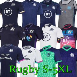 2020 2021 six Nations Scotland Rugby jersey HOME away Shirts Rugby Jerseys Casual sports Rugby polo 5xl