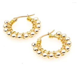 Hoop Earrings Go2boho Fashion Jewelry For Women Golden Beads Ear Ring Stainless Steel Earring Handmade Jewellery Wholesale