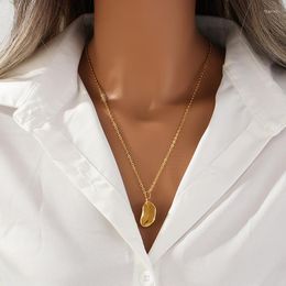 Pendant Necklaces Fashion Asymmetric Gold Plated Necklace For Women Vintage Irregular Coin 2022 Trend Jewellery Girls