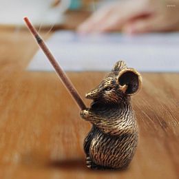 Fragrance Lamps Mini Cute Brass Chinese Zodiac Animal Statue Decoration Ornament Sculpture Incense Holder Home Office Desk Decor Funny Toy
