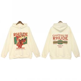 New Mens hoodies RHUDE Hooded Men Women Designer Hoodies fashion Popular Letters printing Pullover autumn Sweatshirts2QWT