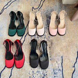 Colours Solid Dress 492 Women's Shoes Beautiful Sandals Silk Sweet High Heels Pumps Square Fashion C 44