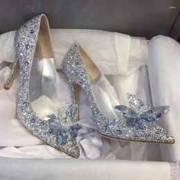 Sparkling 798 Dress Crystal Shoes High Heels Women's 2024 Early Spring Shallow Mouth Pointed Stiletto Bridal Heel Wedding 75615