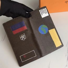 Erkekler İçin Erkek Cüzdanlar Unisex Cüzdan Pasaport Kapağı Moda Pasaport Koruma Vaka Düzenli Kredi Kartı Sahibi İkonik Tuval Kouverture Passeport