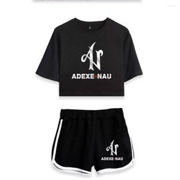 Women's T Shirts 2022 Adexe & Nau Harajuku Set 2 Piece Kawaii Sexy Women Print Home Suit Girls Casual Streetwear Summer Sleepwear
