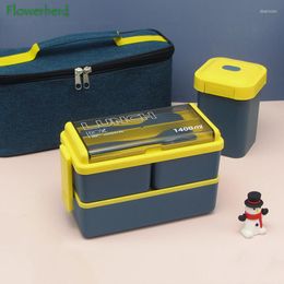 Dinnerware Sets Bento Lunch Box For Kids Leak Proof 3 Compartment Containers School/Work/Travel Bag Dishwasher Safe