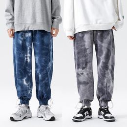 Pantaloni da uomo Coreano Jogger Uomo Casual Pantaloni con coulisse 2022 Arrivi Cotone di alta qualità Comodo Tie Dye Pantaloni sportivi da uomo