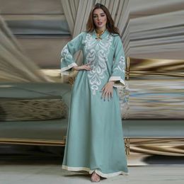 Muslim Special Occasion Dresses Summer Southeast Asia patchwork dress embroidered Ramadan style Dubai gown party BT184
