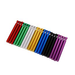 Colourful Aluminium Alloy Pipes Portable Spring Stretchable Dry Herb Tobacco Cigarette Holder Portable Mini Smoking Handpipes Catcher Taster Bat One Hitter