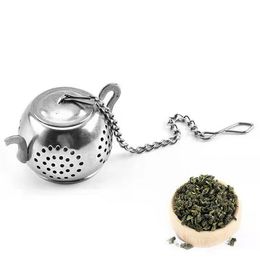 Coffee & Tea Tools Teapot Pot Shape Stainless Steel Leaf Tea Infuser Filter Strainer Ball Spoon