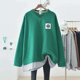 Women's Hoodies 4XL Large Sweatshirt Female 2022 Spring Autumn Korean Fashion Cotton Pullover Letter Print Loose Casual