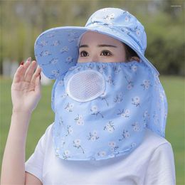 Bandanas Summer Hats For Women Sun Hat With Breathable Suncreen Outdoor Bicycling Beach Cap Visor Wide Brim Sunhat Female Tea Picking