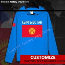 Men's Hoodies Kyrgyzstan Kyrgyz KG KGZHoodie Custom Jersey Fans DIY Name Men Women High Street Fashion Hip Hop Loose Casual