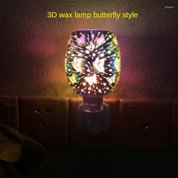 Table Lamps 3D Lamp Flameless Wax Melting Butterfly Cylinder Household Plug-in Night Light