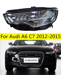 Car Lights For Audi A6 C7 20 12-20 15 LED Auto Headlights Assembly Upgrade A7 Design Dynamic Lamp Tool Accessories Kit