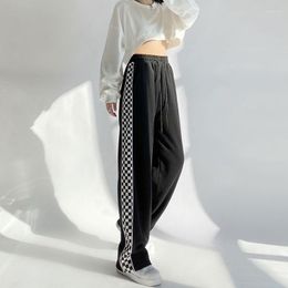 Women's Pants 2022 Spring And Autumn Fashion Sports Women Light Luxury Loose Straight Casual Boutique Clothing Simple Style