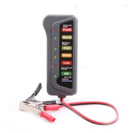 Car Battery Tester Digital Alternator Detector 6 LED Lights Display Analyzer Auto Diagnostic Tool