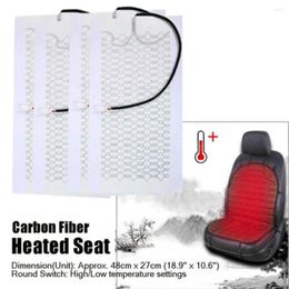 Car Seat Covers Carbon Fiber Heating Cushion Kit Winter Warm Cover Set