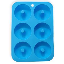 Silicone Donut Pan 6 Cavity Doughnuts Baking Moulds Non Stick Cake Biscuit Bagels Mould Tray Pastry Kitchen supplies Essentials RRE14953