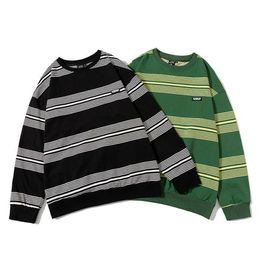 Men's Hoodies Sweatshirts Autumn new striped sweater men's and women's same loose ins Korean version top student long-sleeved pullover G221011