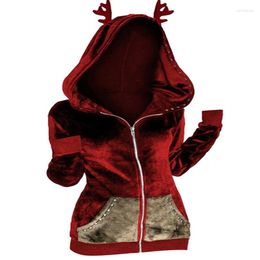 Women's Hoodies Homshiny Hoodie Coat Corduroy Animal Ear Decoration Gothic Style Design Sense Trendy All-Matching Wear Autumn And Winter