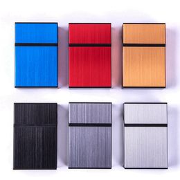 Cool Colourful Aluminium Alloy Portable Plastic Cigarette Case Dry Herb Tobacco Cigarettes Smoking Holder Storage Box Stash Lighter Magnet Cover Container DHL