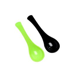 Disposable Dinnerware Soup Spoon Porridge Ramen Spoons Plastic Tableware Birthday Baby Shower Party Supplies Four Color