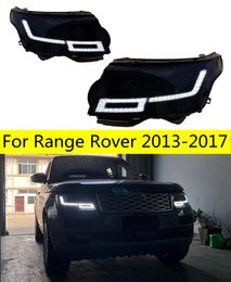 Full Headlights For Range Rover 20 13-20 17 Head Light LED Daytime Running Lights Replacement Head Lamps