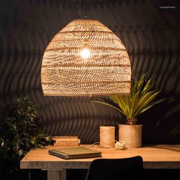 Pendant Lamps Chinese Style Handmake Rattan Lamp Vintage Hanging Loft Living Room Dining Home Decor Cafe Restaurant Light