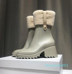 Luxury boots Welly Rubber Water Rains Shoes Ankle Boot Booties size 35-40