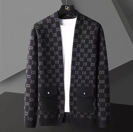 Men's Sweaters V-neck for Designer Fashion Knitted Cardigan Black Korean Dress Casual Coats Jacket Mens Clothing