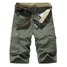 Men's Shorts 2022 Summer Mens Cargo Short Streetwear Work Clothes New Fashion Pocket Plus Size Leisure Tooling In Pure Cotton Trousers Solid G221012