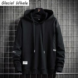 Men's Hoodies Sweatshirts GlacialWhale s New Winter Techwear Sweatshirt Oversized Japanese Streetwear Harajuku Hip Hop Bla G221011