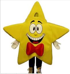 High quality Custom Yellow five-pointed star mascot costume Adult Size