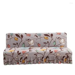 Chair Covers Elastic Folding Sofa Bed Cover Ruffle Stretch Armless Living Room Couch Slipcover Furniture Settee Futon Protector