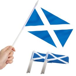 Banner Flags Banner Flags Scotland Mini Flag Hand Held Small Miniature Scottish On Stick Fade Resistant Vivid Colors 5X8 Inch With So Dhz8P